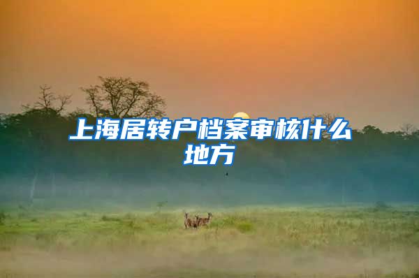 上海居转户档案审核什么地方