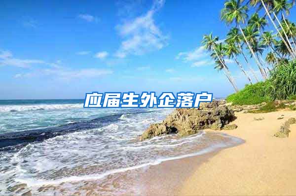 应届生外企落户