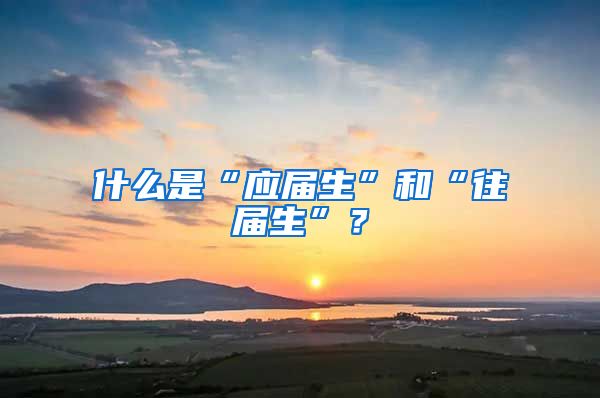 什么是“应届生”和“往届生”？