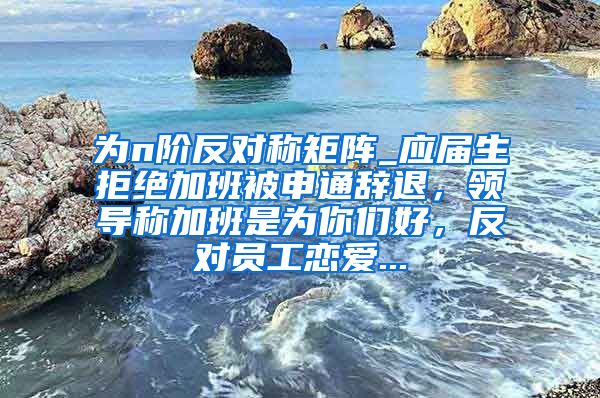 为n阶反对称矩阵_应届生拒绝加班被申通辞退，领导称加班是为你们好，反对员工恋爱...
