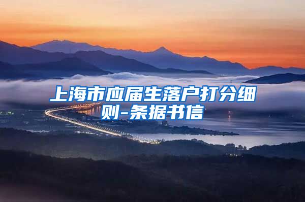 上海市应届生落户打分细则-条据书信