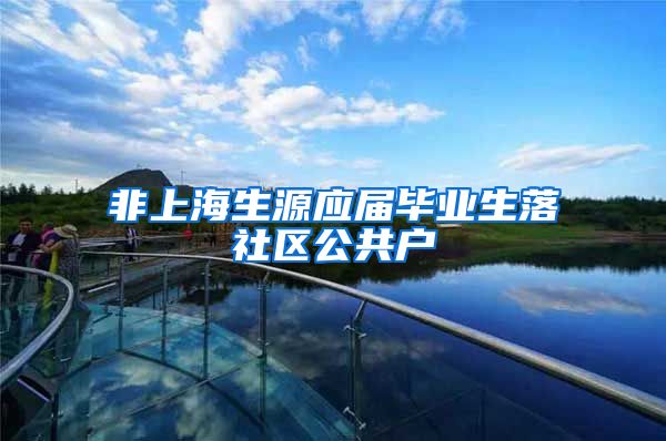 非上海生源应届毕业生落社区公共户