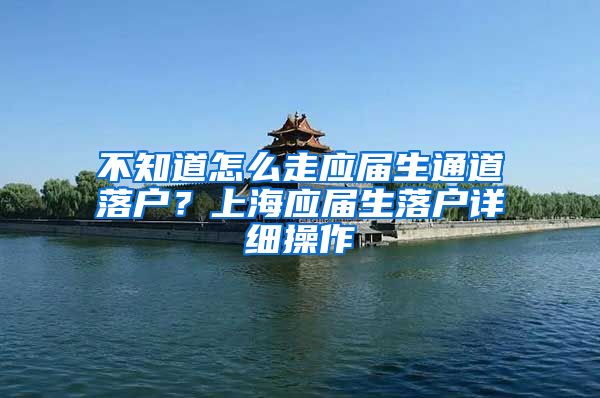 不知道怎么走应届生通道落户？上海应届生落户详细操作