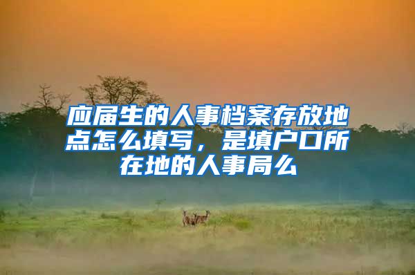 应届生的人事档案存放地点怎么填写，是填户口所在地的人事局么