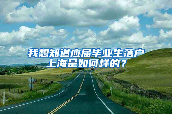 我想知道应届毕业生落户上海是如何样的？