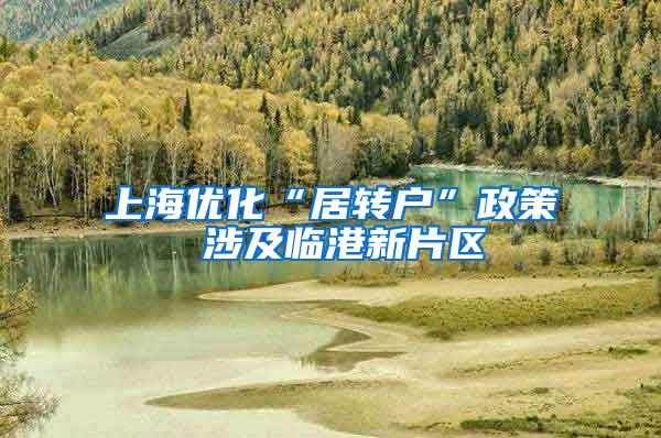 上海优化“居转户”政策 涉及临港新片区