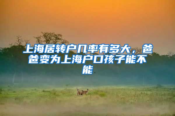 上海居转户几率有多大，爸爸变为上海户口孩子能不能