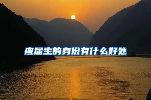应届生的身份有什么好处