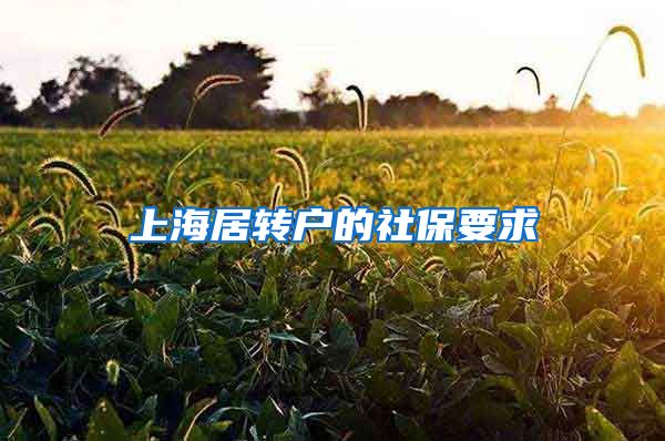 上海居转户的社保要求
