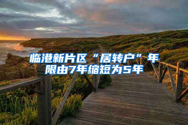 临港新片区“居转户”年限由7年缩短为5年
