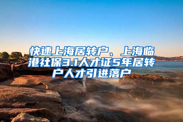 快速上海居转户、上海临港社保3.1人才证5年居转户人才引进落户
