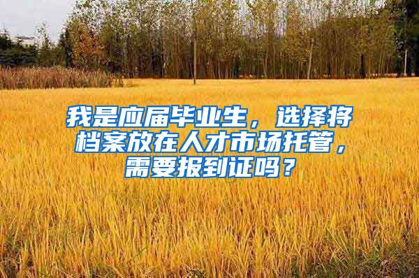 我是应届毕业生，选择将档案放在人才市场托管，需要报到证吗？