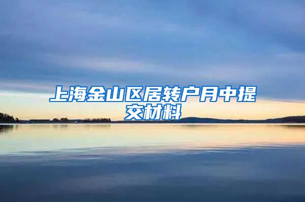 上海金山区居转户月中提交材料