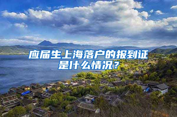 应届生上海落户的报到证是什么情况？