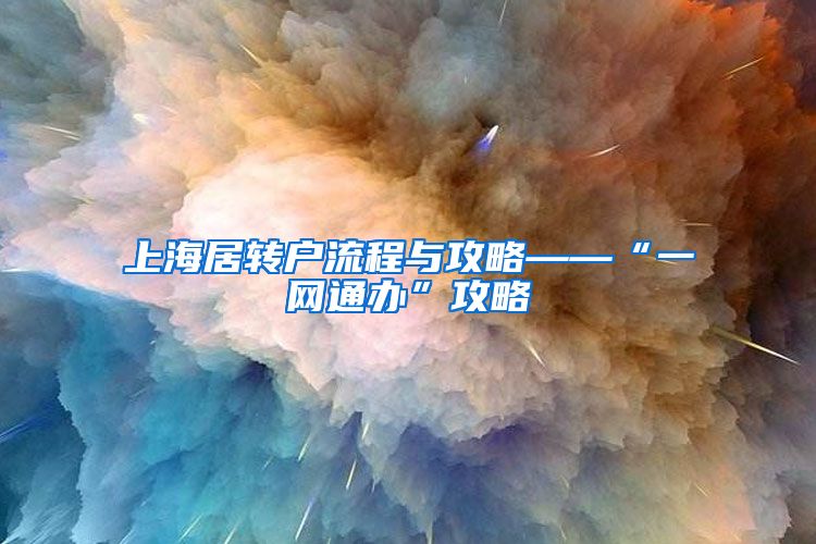 上海居转户流程与攻略——“一网通办”攻略