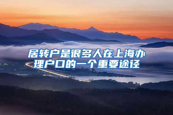居转户是很多人在上海办理户口的一个重要途径