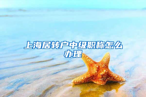 上海居转户中级职称怎么办理