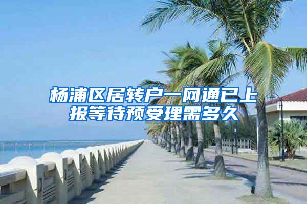 杨浦区居转户一网通已上报等待预受理需多久