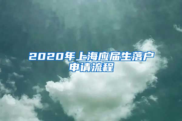 2020年上海应届生落户申请流程