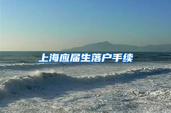 上海应届生落户手续