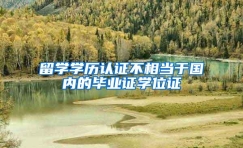 留学学历认证不相当于国内的毕业证学位证